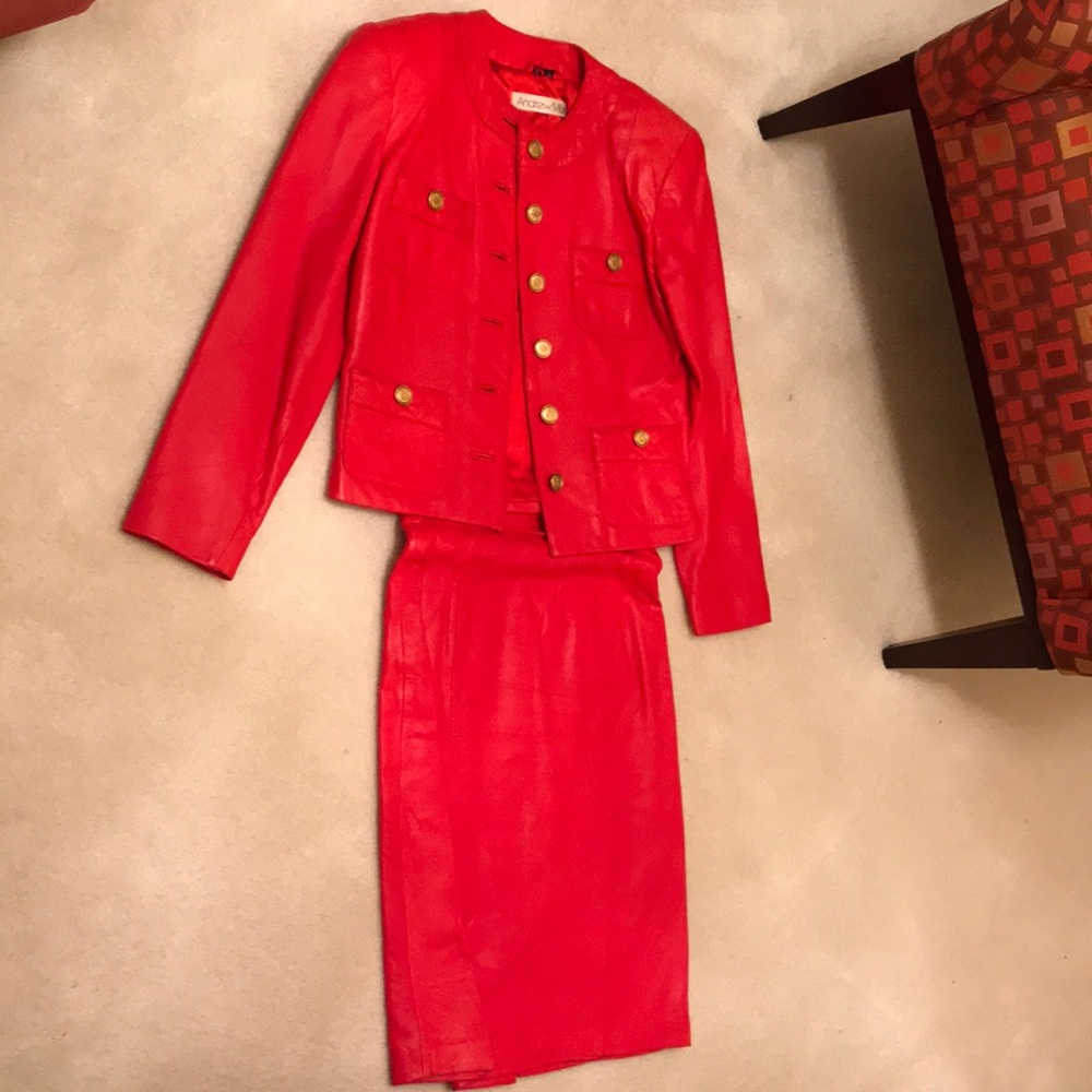 Red Skirt Set
